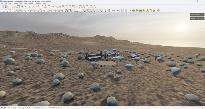 Holygon Landshape - Mojave Desert Landscape. Perspective A